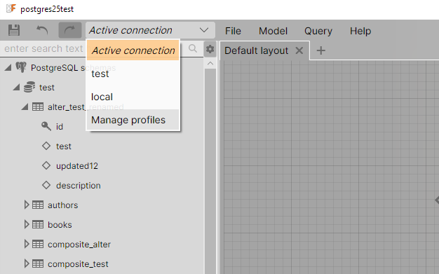 Switching active profile